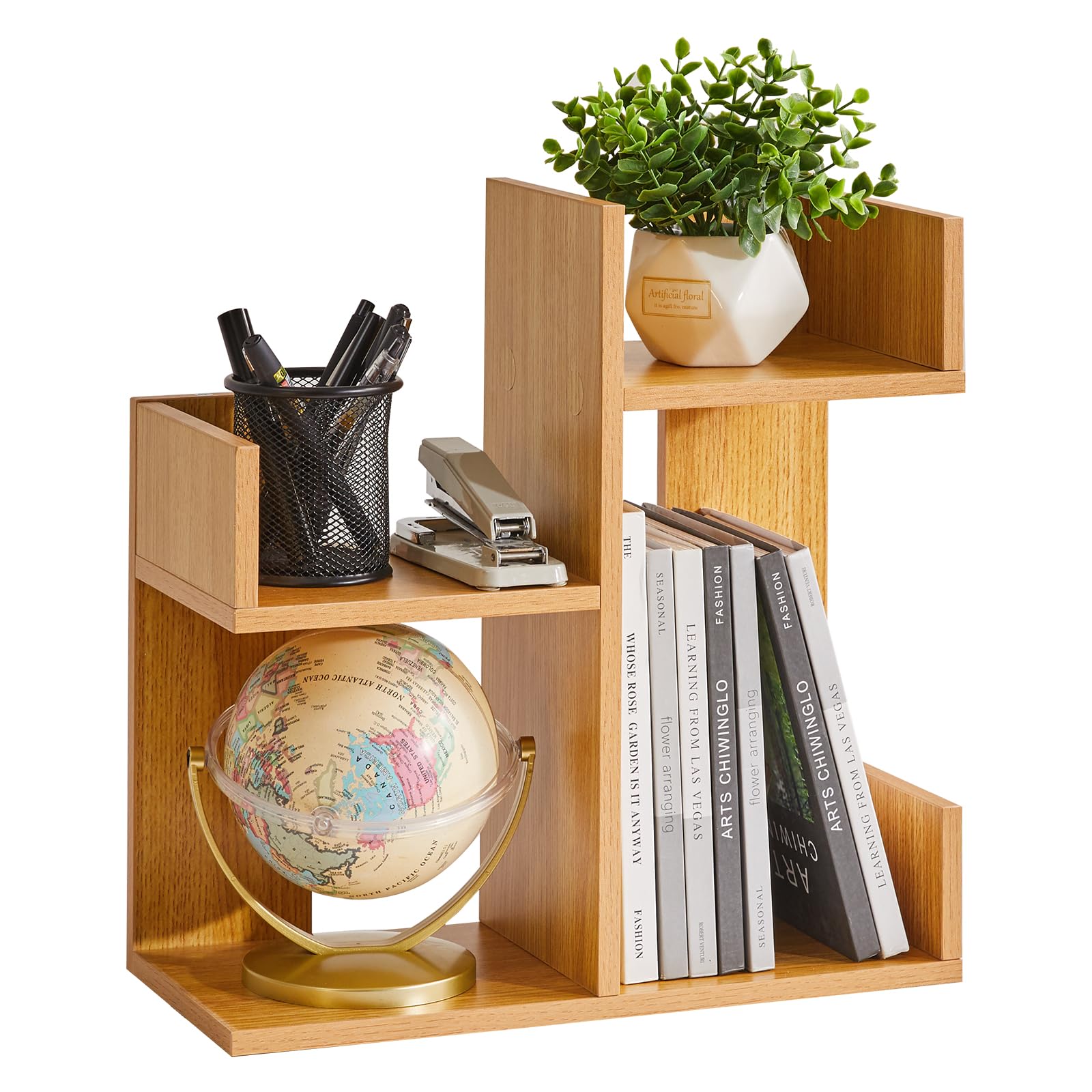 Book Organizer for Desk, Cute Desk Top Organizing, Tree Bookshelf Unique Nursery Bookcase, Book Ends for Desk, Book Holder for Shelf Black YD-DSR002B