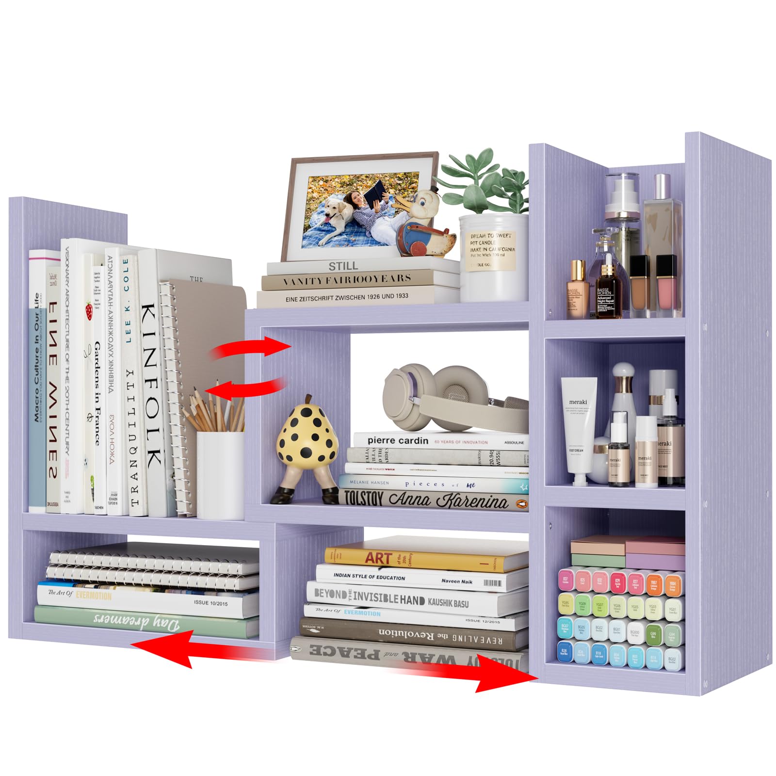 Desk Shelves Desktop Organizer Shlef - Black Office Organization for Top of Desk Organizers and Accessories Corner Bookshelf Table Top Shelving Small Hutch Decorations for Office