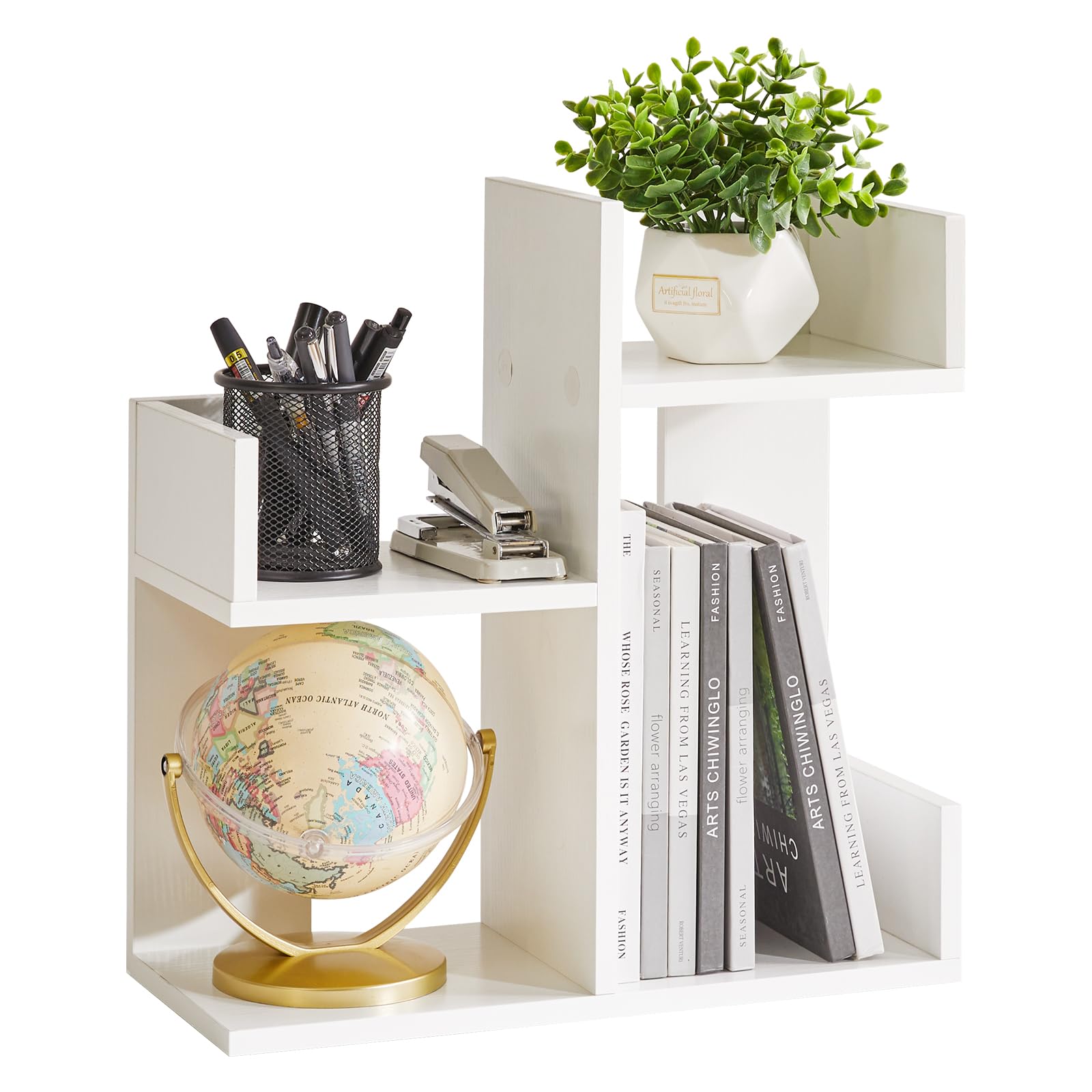 Book Organizer for Desk, Cute Desk Top Organizing, Tree Bookshelf Unique Nursery Bookcase, Book Ends for Desk, Book Holder for Shelf Black YD-DSR002B